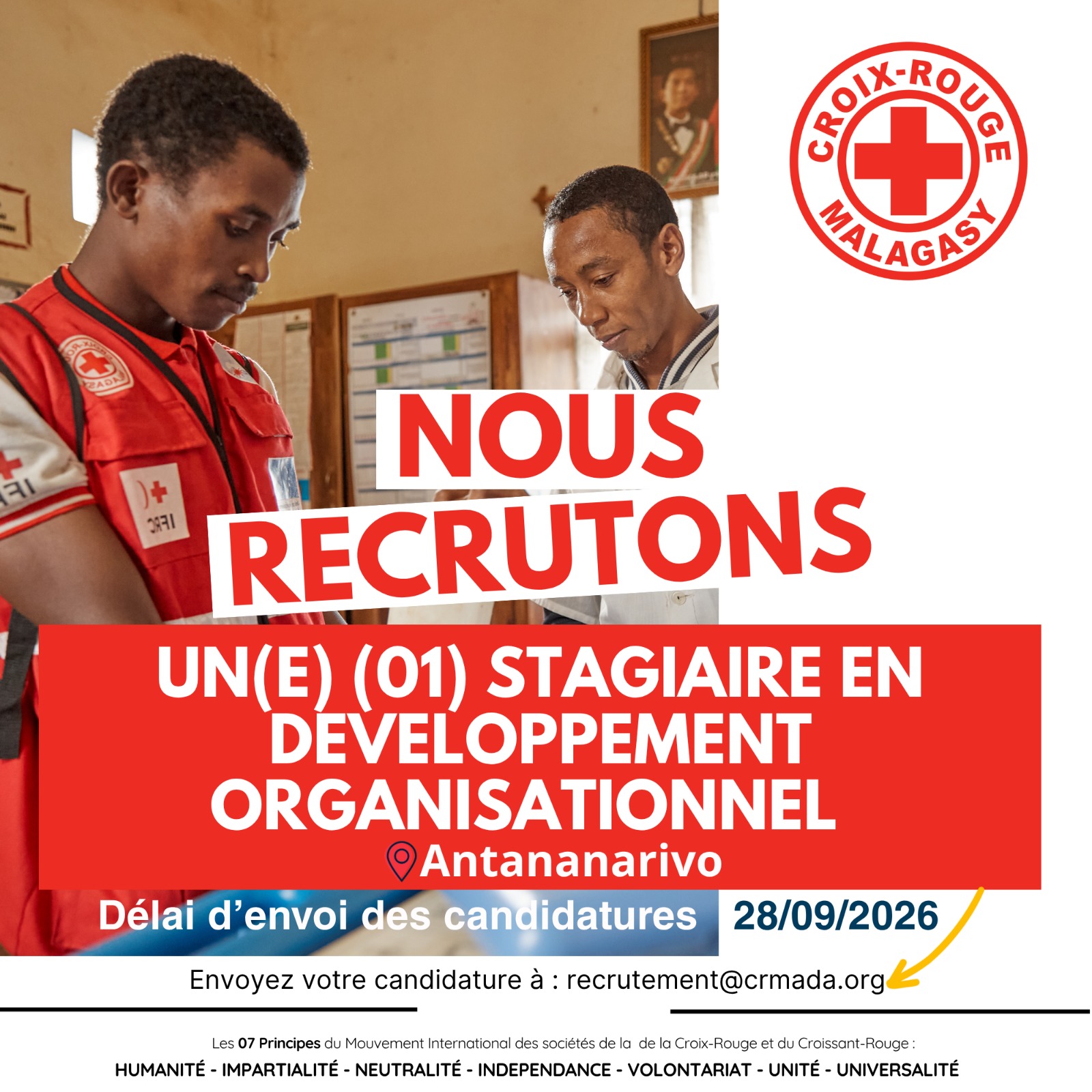 AVIS DE RECRUTEMENT « UN(E) (01) STAGIAIRE EN DEVELOPPEMENT ORGANISATIONNEL »